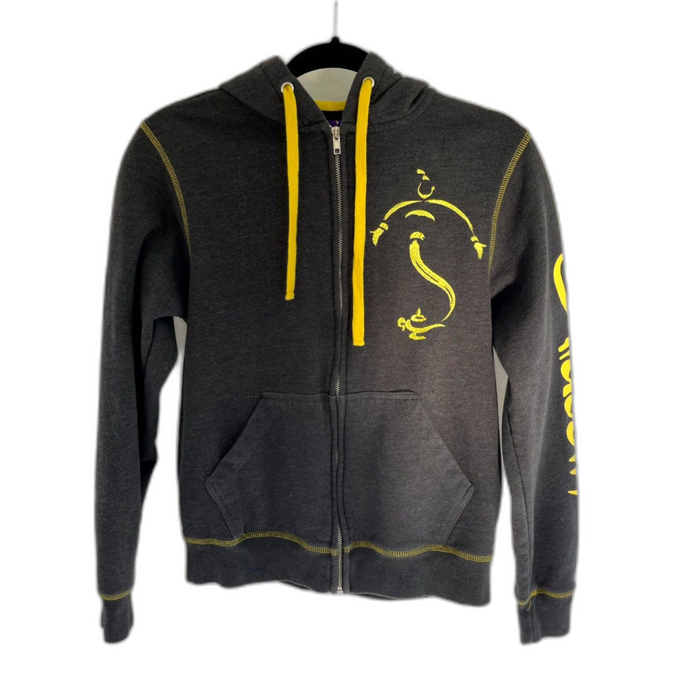 Disney‎ Aladdin The Musical Embroidered Gold Hoodie Unisex Size XS
